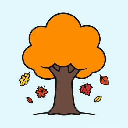 Autumn Tree color by number page