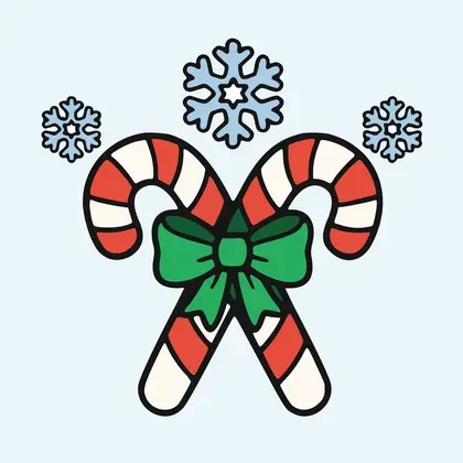 Candy Canes color by number page