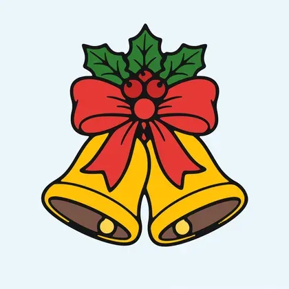 Festive Holiday Jingle Bells color by number page