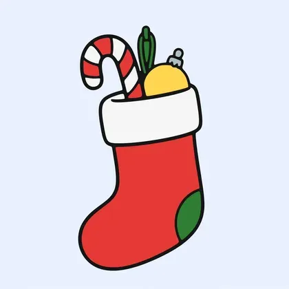 Christmas Stocking color by number page