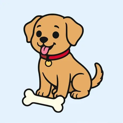Dog With a Bone color by number page