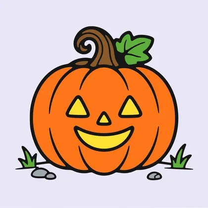 Happy Jack O Lantern color by number page
