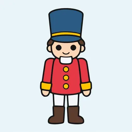 Toy Soldier Nutcracker Printable color by number page