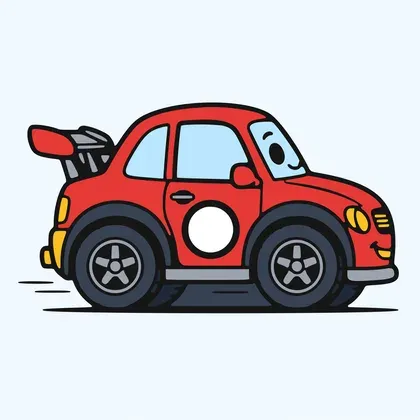 Race Car color by number page