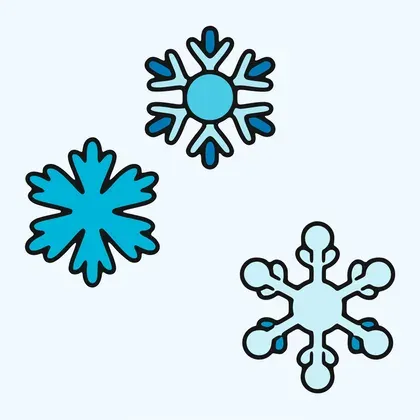 Snowflakes color by number page