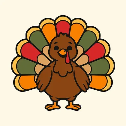 Turkey color by number page