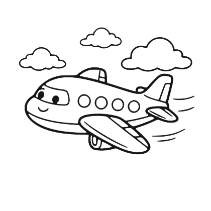 Airplane coloring page