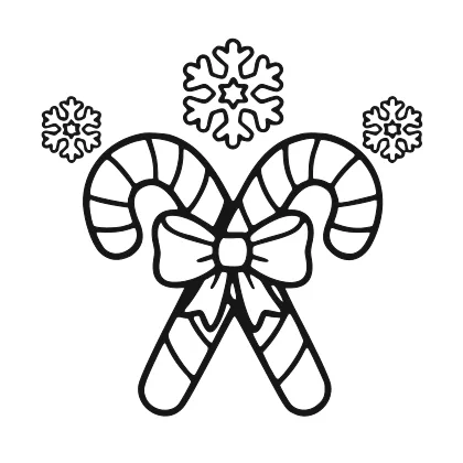 Candy Canes coloring page