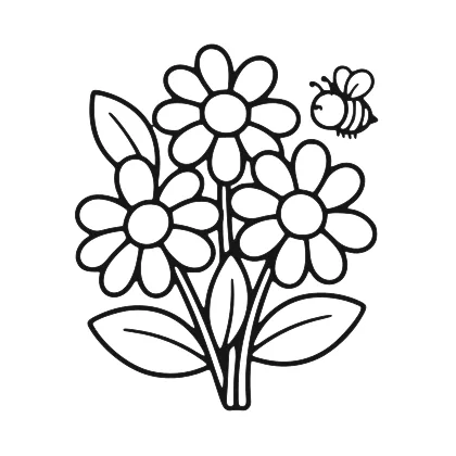 Daisy Flowers coloring page