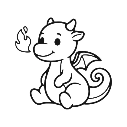 Friendly Dragon coloring page