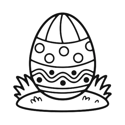 Decorated Easter Egg coloring page