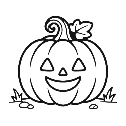 Happy Jack O Lantern coloring page