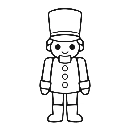 Toy Soldier Nutcracker Printable coloring page