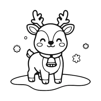 Reindeer coloring page