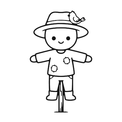 Scarecrow coloring page