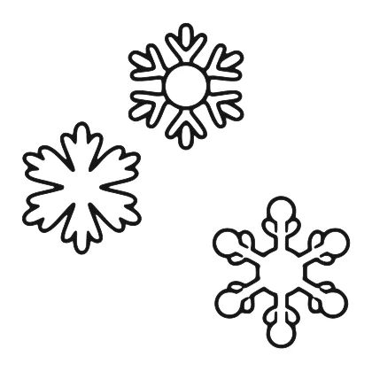 Snowflakes coloring page