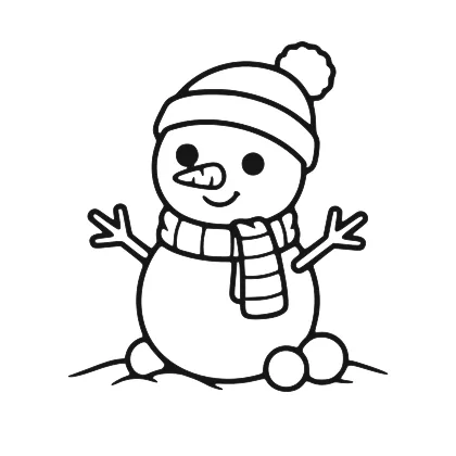 Snowman coloring page