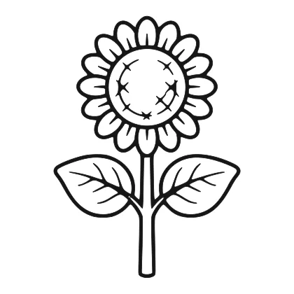 Sunflower in Bloom coloring page