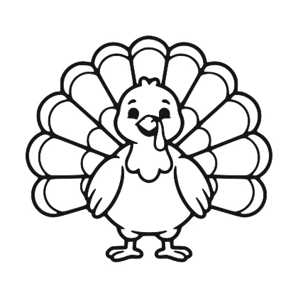 Turkey coloring page