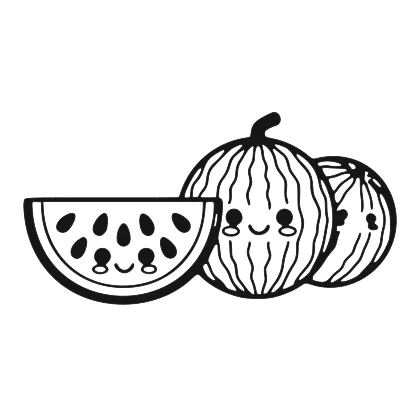 Watermelon Slice coloring page